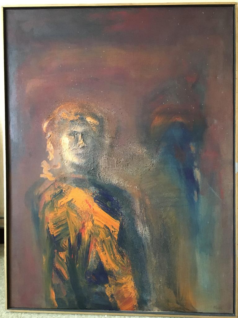 Luis Filcer - 1927 - 2018 Eenzame vrouw, Antiek en Kunst, Kunst | Schilderijen | Klassiek, Ophalen of Verzenden