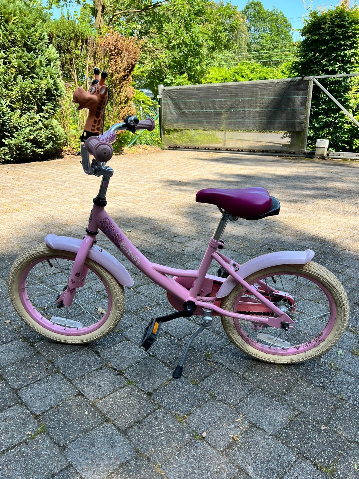 Kinderfiets 16 inch Nogan Butterfly, Ophalen, Gebruikt, Terugtraprem, 16 tot 20 inch