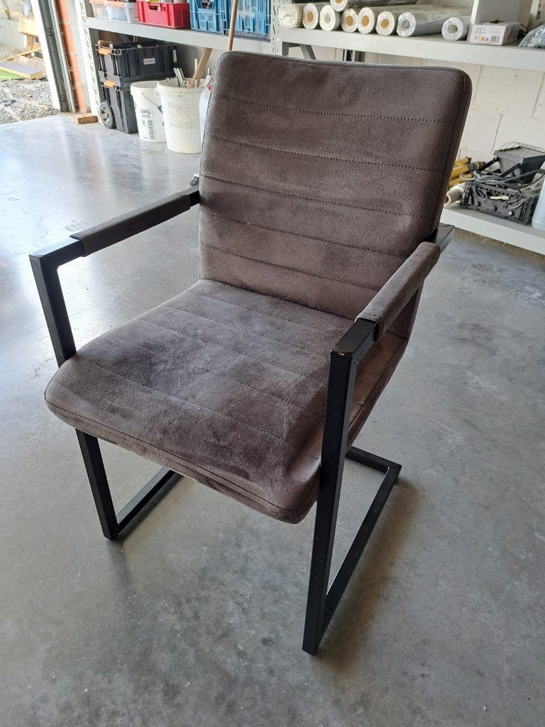 Stoelen eetkamer, Maison & Meubles, Chaises, Gris, Enlèvement, Métal, Cinq, Six Chaises ou plus