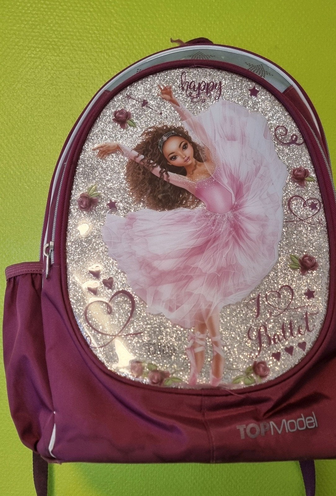 Leuke TopModel rugzak (Ballerina / Glitter) – Nette staat!, Bijoux, Sacs & Beauté, Sacs | Cartables, Enlèvement, Utilisé, Violet
