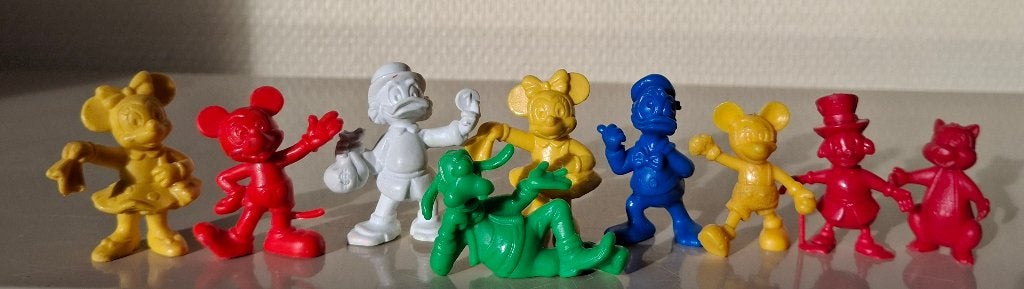 9 monochrome Disney figuurtjes Bully jaren '80, Verzamelen, Ophalen of Verzenden, Zo goed als nieuw