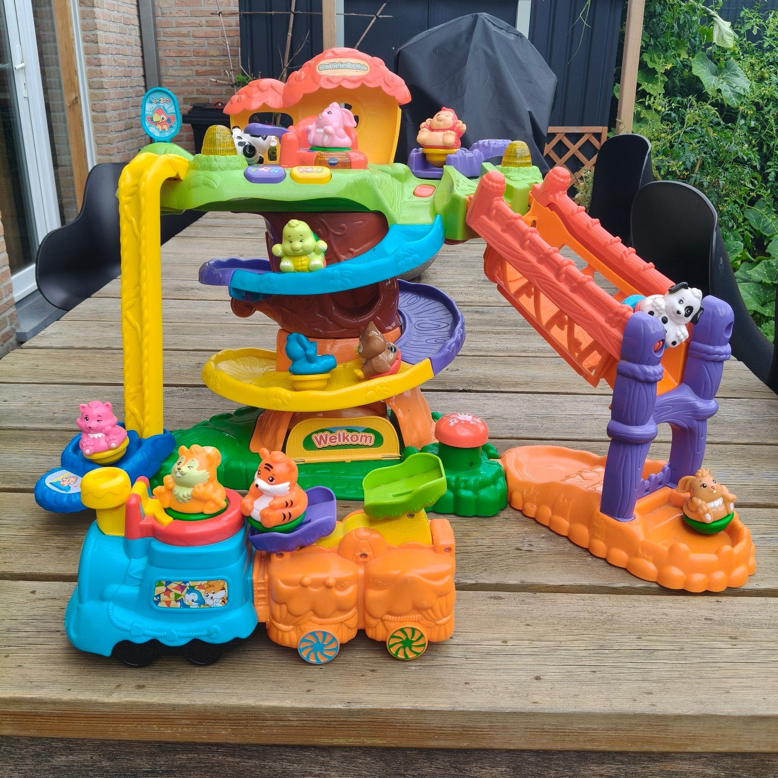 zoef zoef boomhuis + treintje + 11 diertjes, Kinderen en Baby's, Ophalen