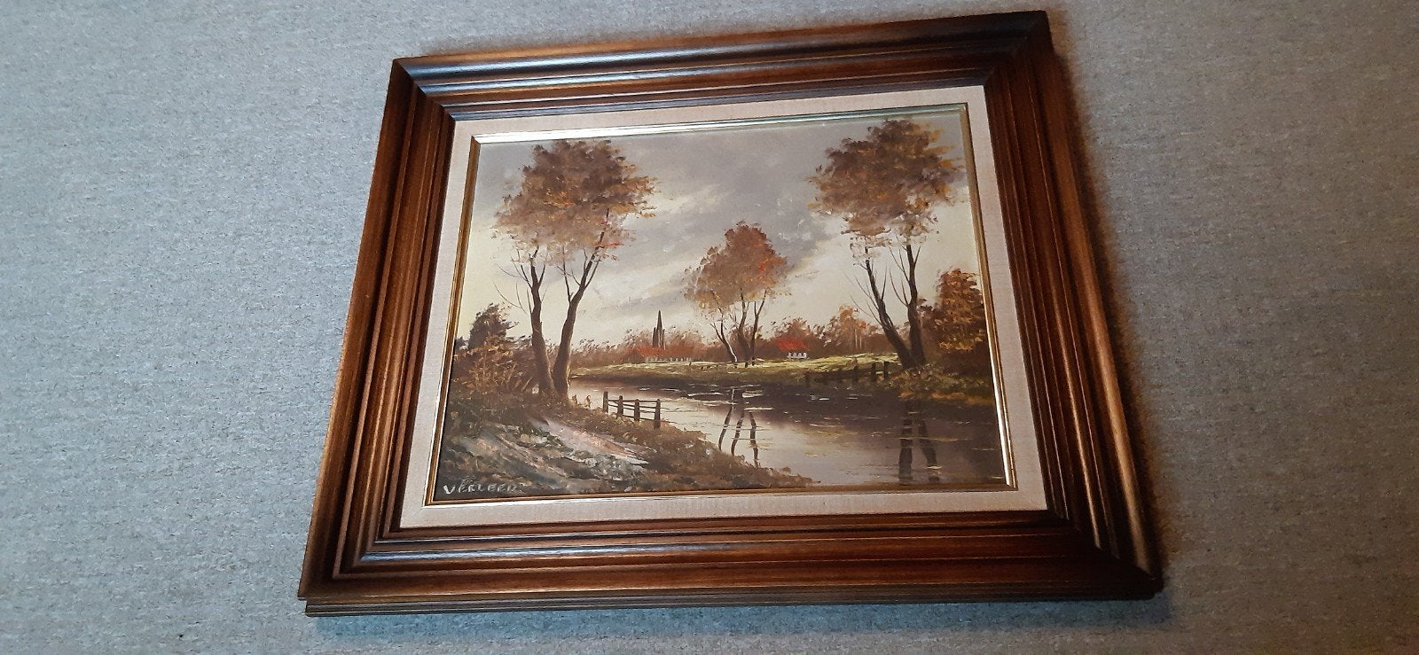 Schilderij met houten kader., Ophalen