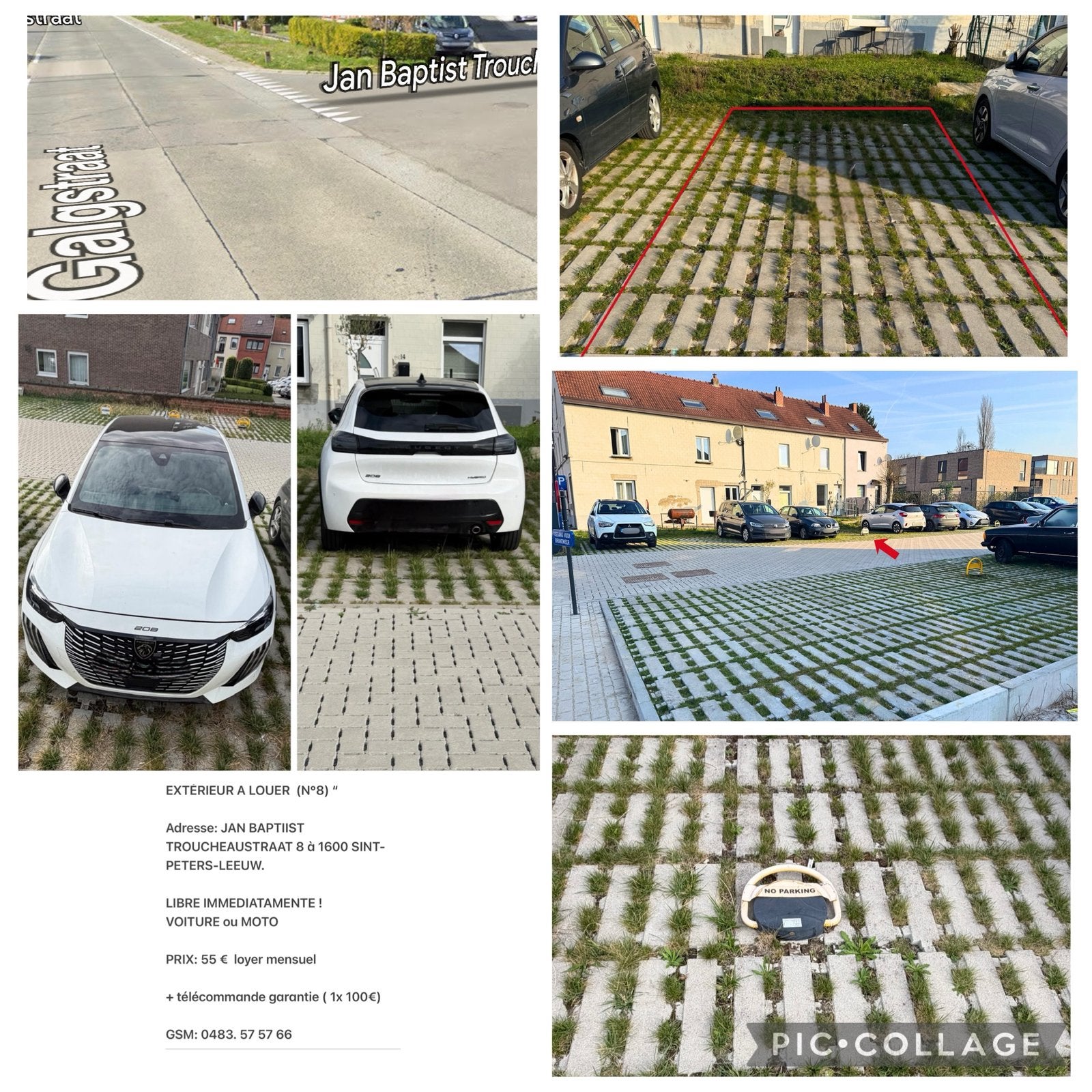 PARKING EMPLACEMENT EXTÉRIEUR A LOUER .Prix: 55€, Province du Brabant flamand