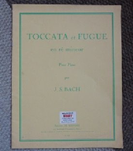 partition toccata et fugue et en Ré mineur piano JS Bach TBE, Enlèvement ou Envoi, Comme neuf, Piano, Classique