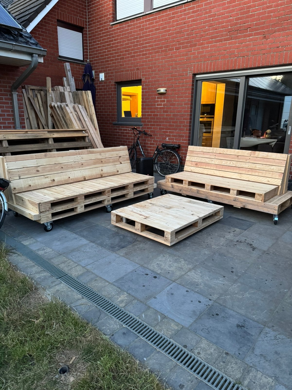 Palettes Lounge, Jardin & Terrasse, Enlèvement, Comme neuf, Bois