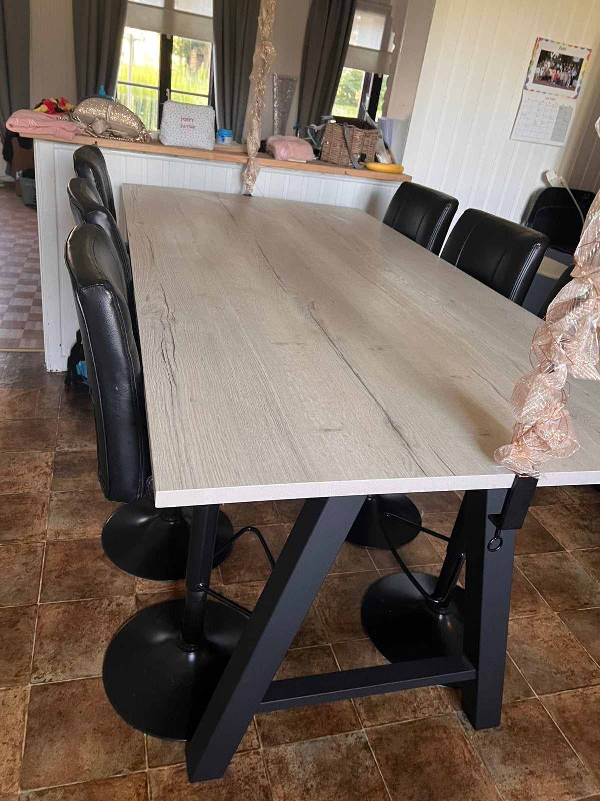 Hoge tafel lichte eik, Enlèvement, Comme neuf