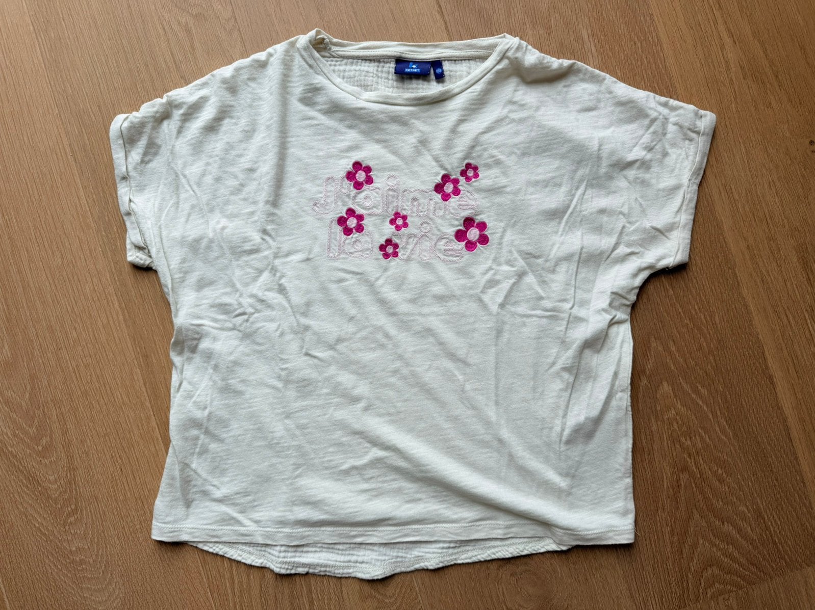 T-shirt J’aime la vie maat 158 van Ketnet, Kinderen en Baby's, Ophalen of Verzenden, Zo goed als nieuw, Jongen of Meisje, Shirt of Longsleeve