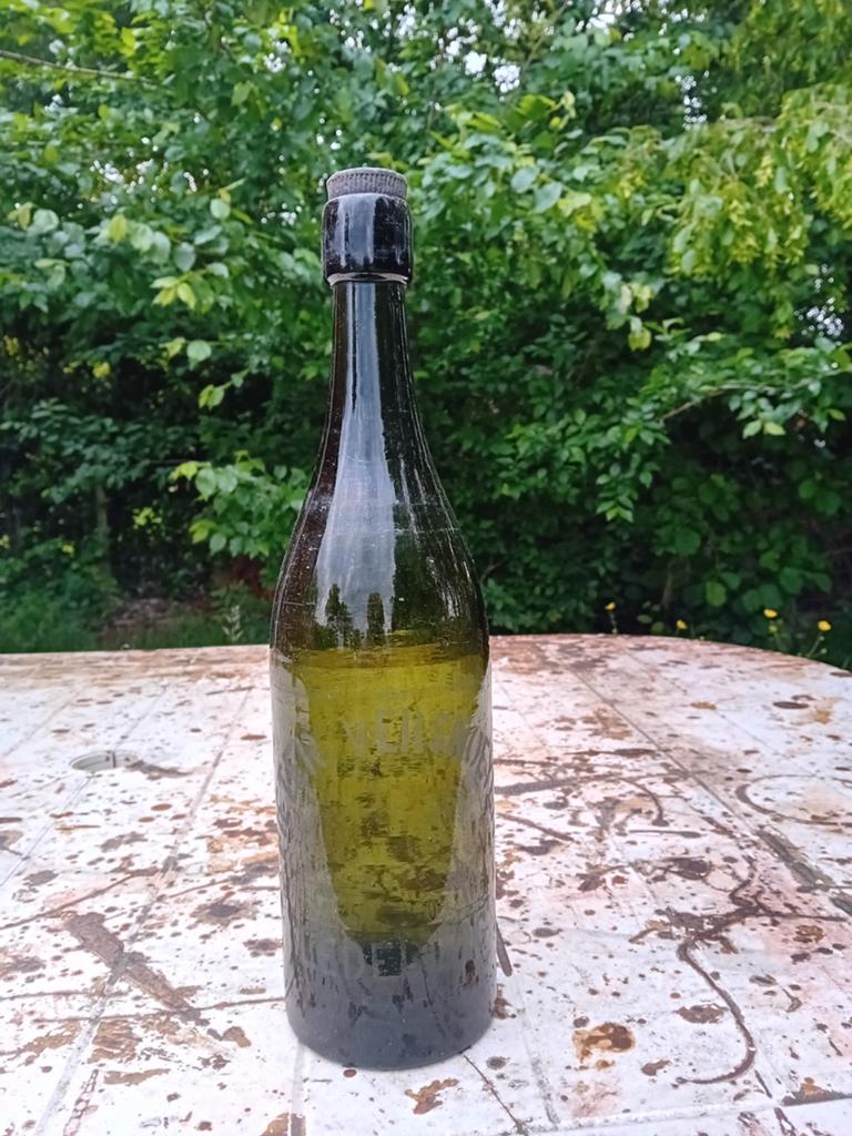 Oude vintage limonadefles Pieter Versnoeyen Ledeberg Gent, Verzamelen, Ophalen of Verzenden