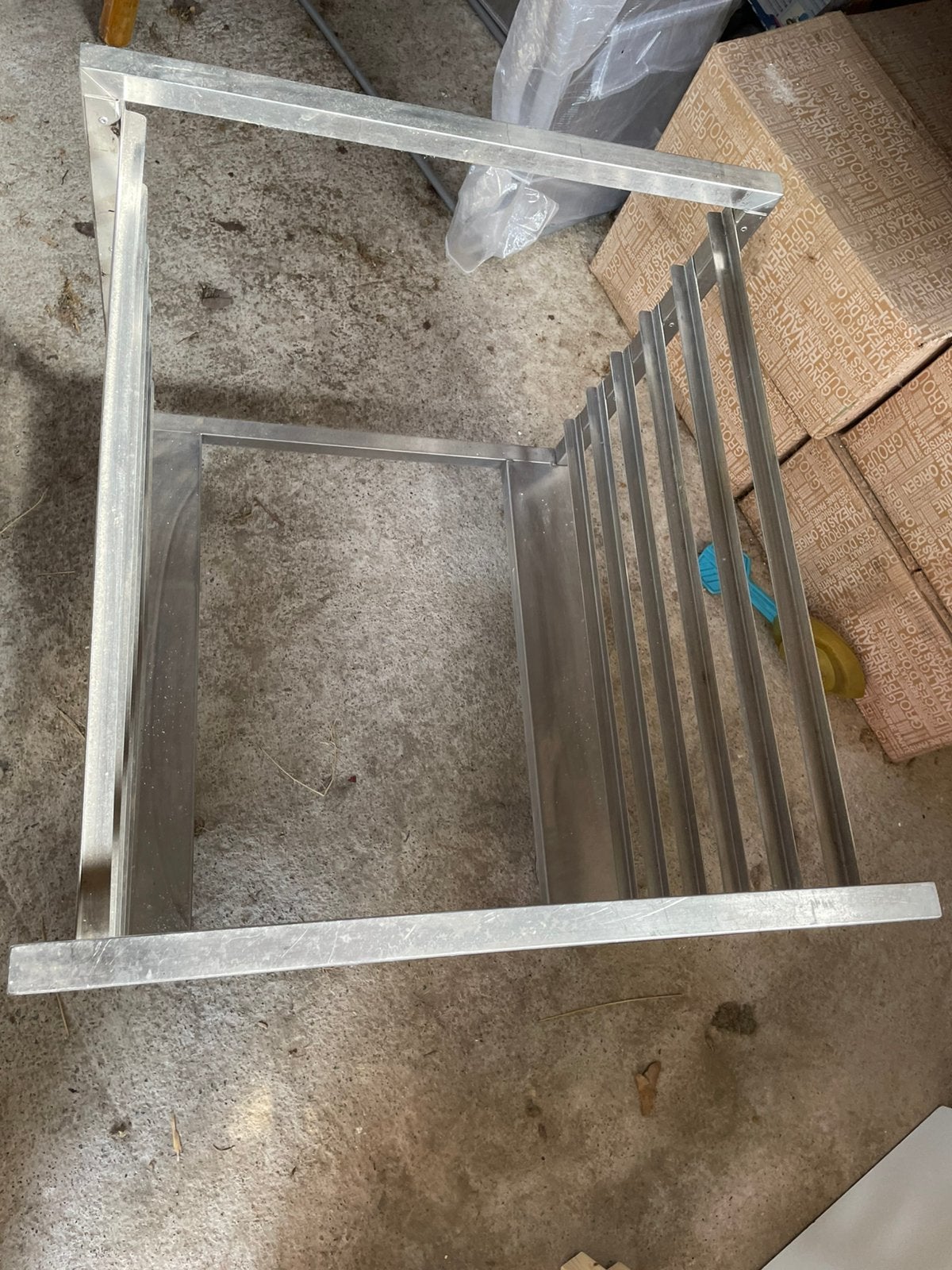 Roestvrijstalen trolley met wielen, Zakelijke goederen, Horeca | Keukenapparatuur, Ophalen, Gebruikt, Inox Meubilair
