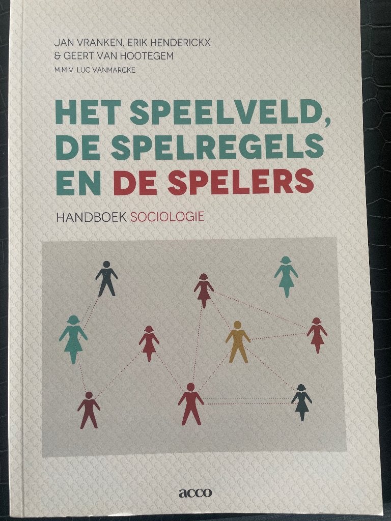 Het speelveld, de spelregels en de spelers, Livres, Enlèvement ou Envoi, Comme neuf, Autres sujets/thèmes, Acco