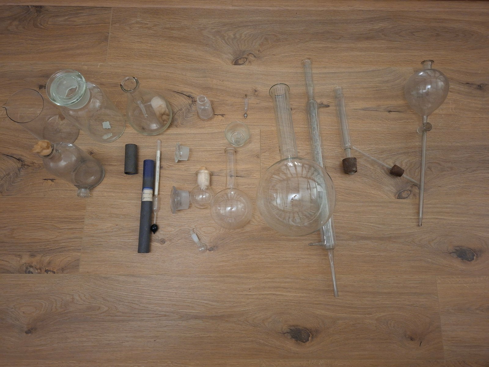 Vintage scheikunde glaswerk - Industrieel & apotheker, Ophalen