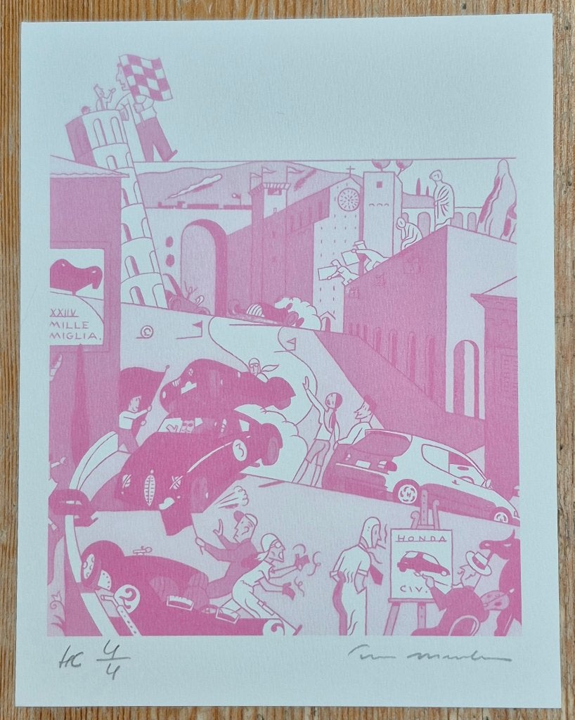 Ever Meulen gesigneerde ex-libris oplage 4 ex! Mille Miglia, Collections, Personnages de BD, Enlèvement ou Envoi, Autres personnages