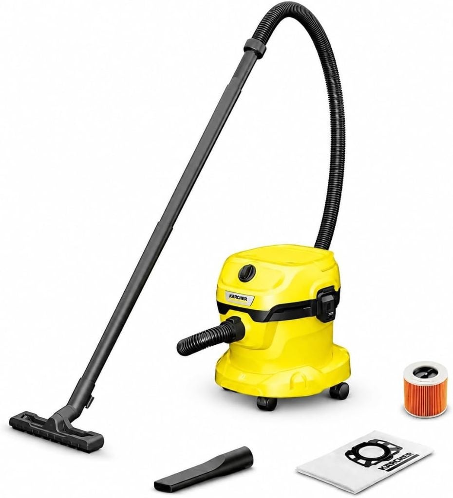 Kärcher WD 2 Plus wet & dry vacuum, used 2x / Aspirateur, Enlèvement, Comme neuf, Aspirateur d'eau