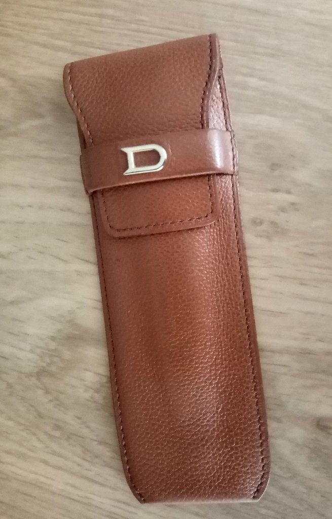Delvaux pennenetui cognac, Gebruikt, Info@floreca.be, Bruin, Floreca