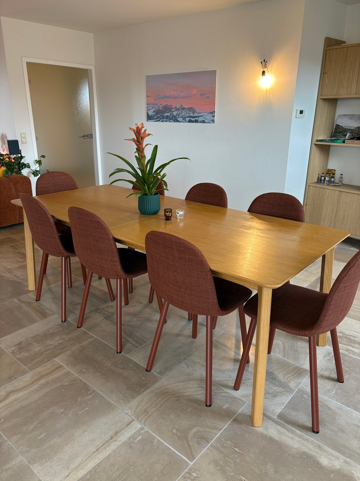 Ikea Mellansel Uitschuifbare tafel, Huis en Inrichting, Tafels | Eettafels, Ophalen, Eikenhout, 200 cm of meer, 50 tot 100 cm