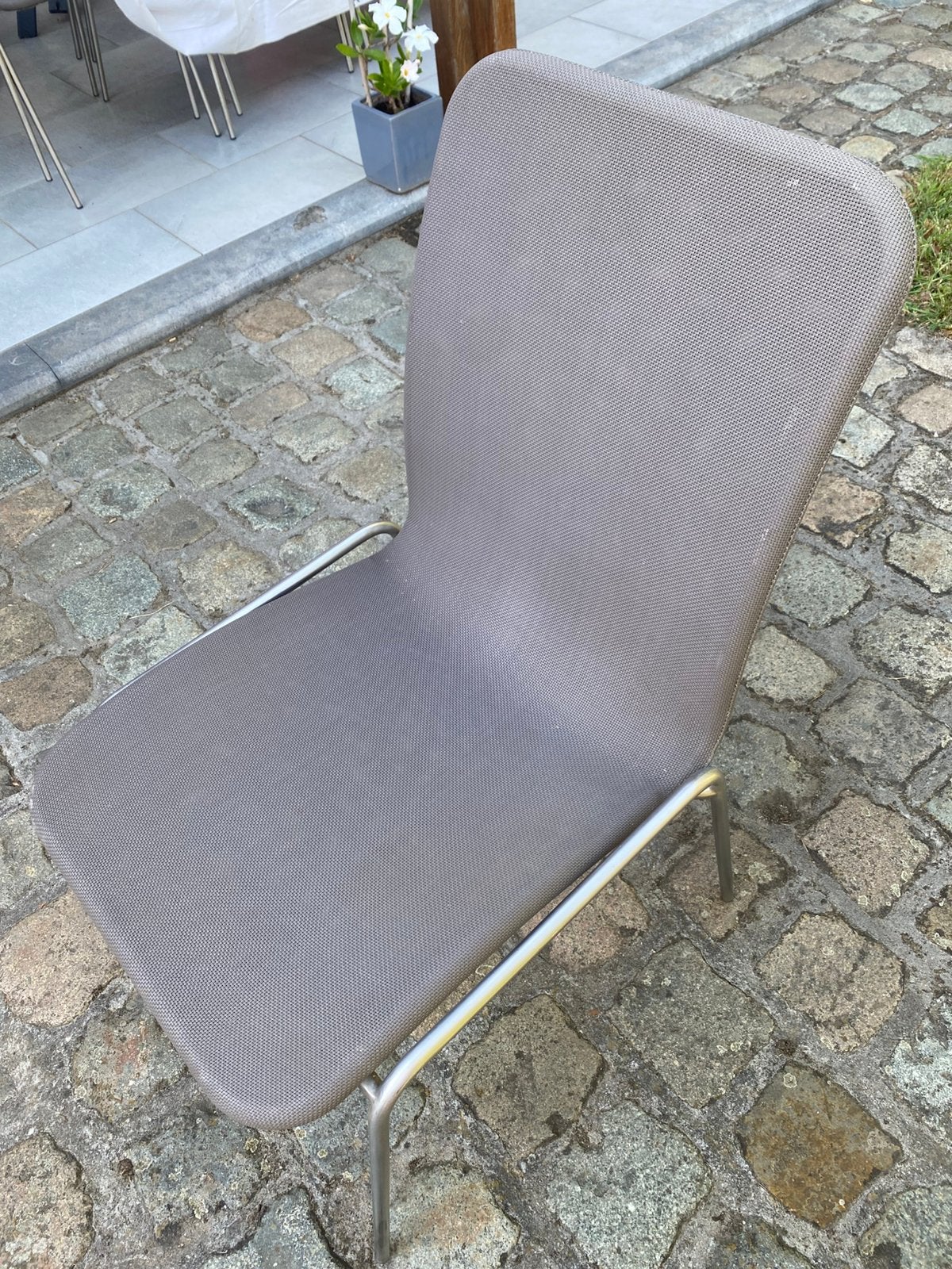 Gratis acht tuinstoelen, Ophalen, Inox, Gebruikt, 8 zitplaatsen