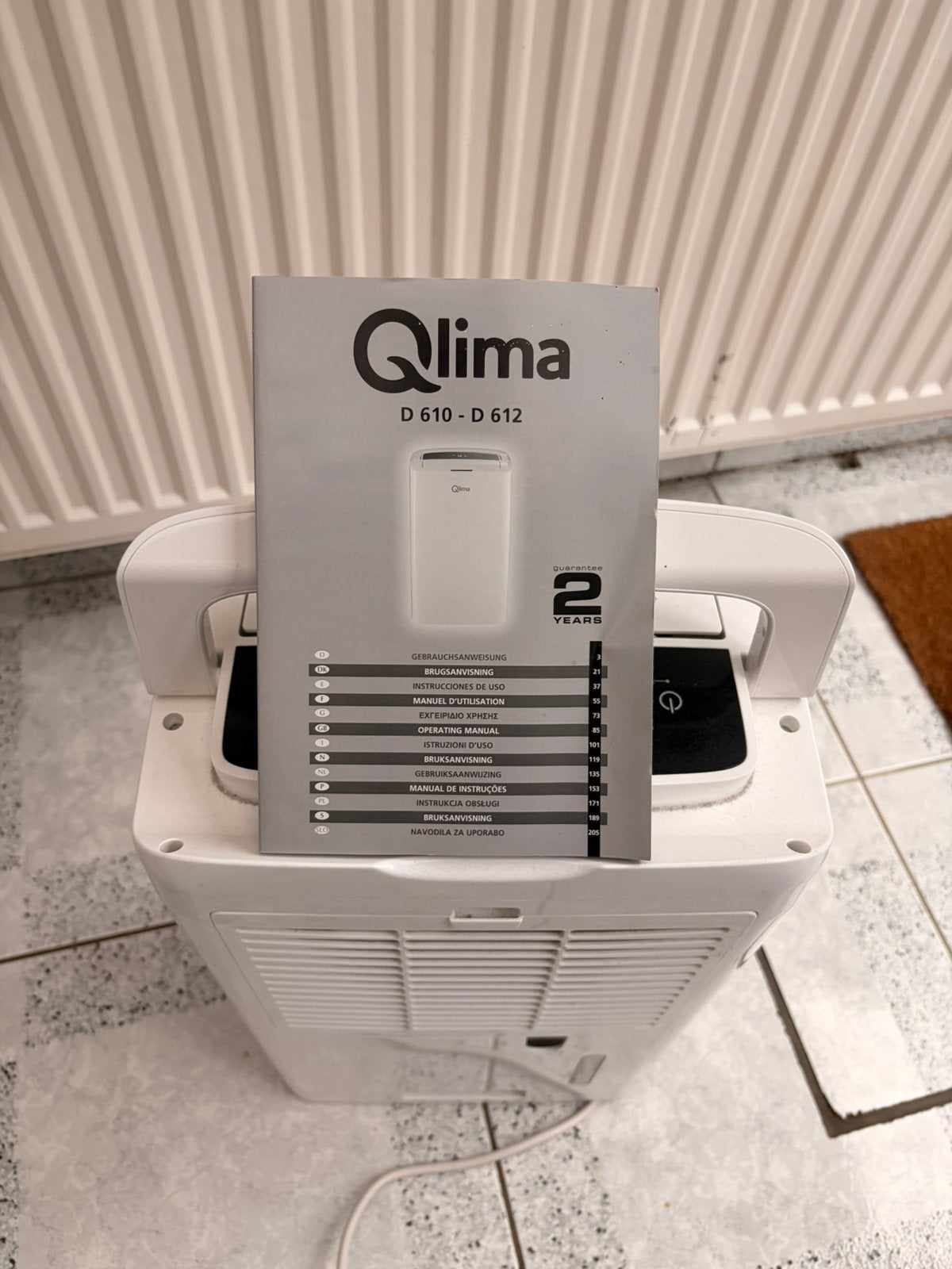 Qlima D612 ontvochtiger, Electroménager, Équipement de traitement de l'air, Comme neuf, Déshumidificateur, Enlèvement