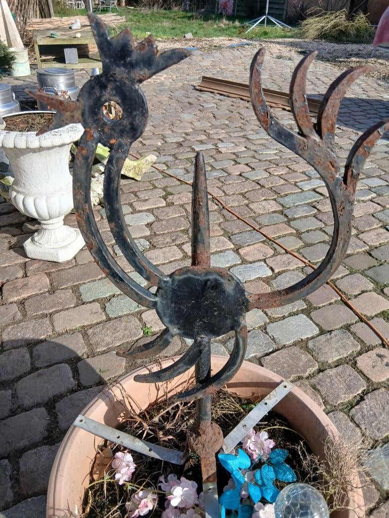 Smeed ijzeren haan, Tuin en Terras, Waterpartijen en Fonteinen, Ophalen
