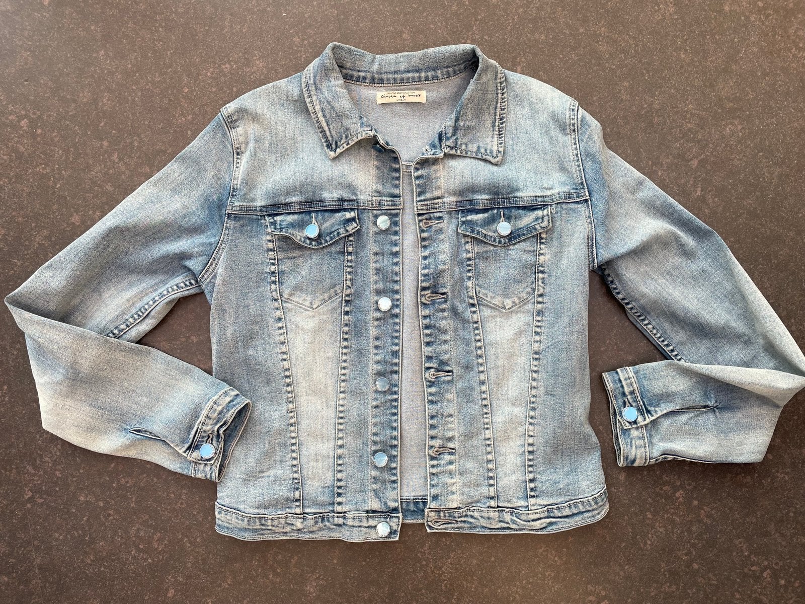 denim jacket jeans jas, Kleding | Dames, Jassen | Zomer, Ophalen, Zo goed als nieuw