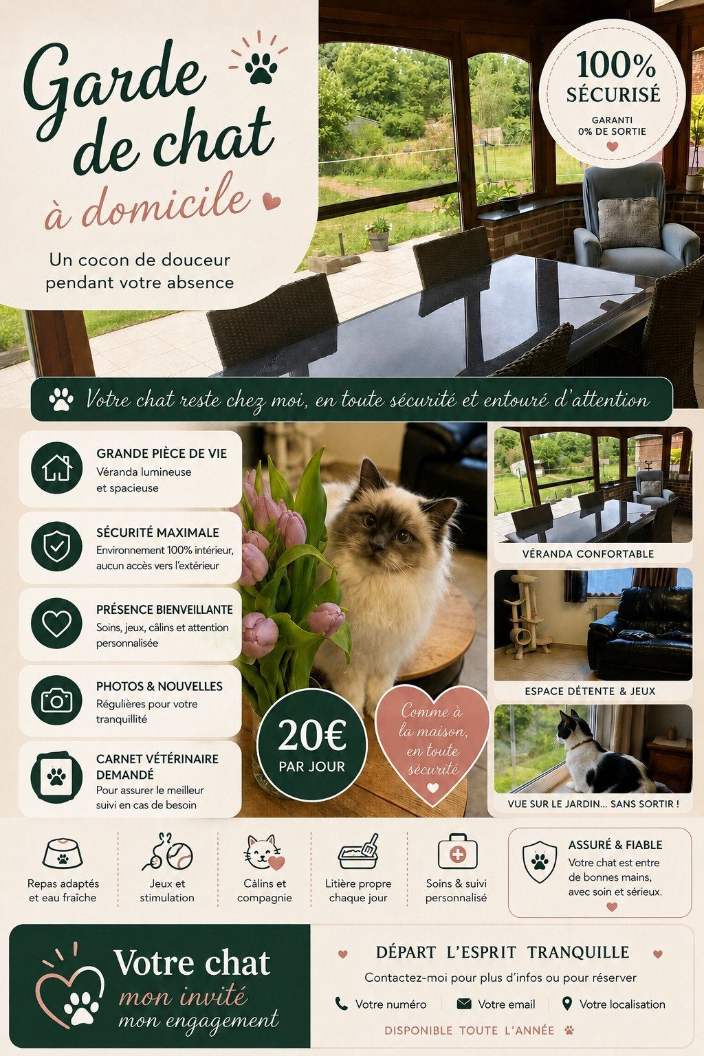Garde chat à domicile, Offres d'emploi, À partir de 10 ans