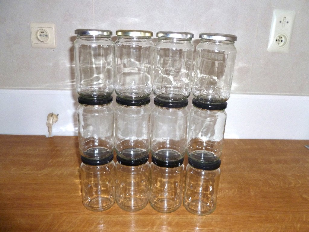 Lot de 12 bocaux IDENTIQUES de 350 gr pour vos confitures, Maison & Meubles, Cuisine | Vaisselle, Comme neuf, Verre, Enlèvement