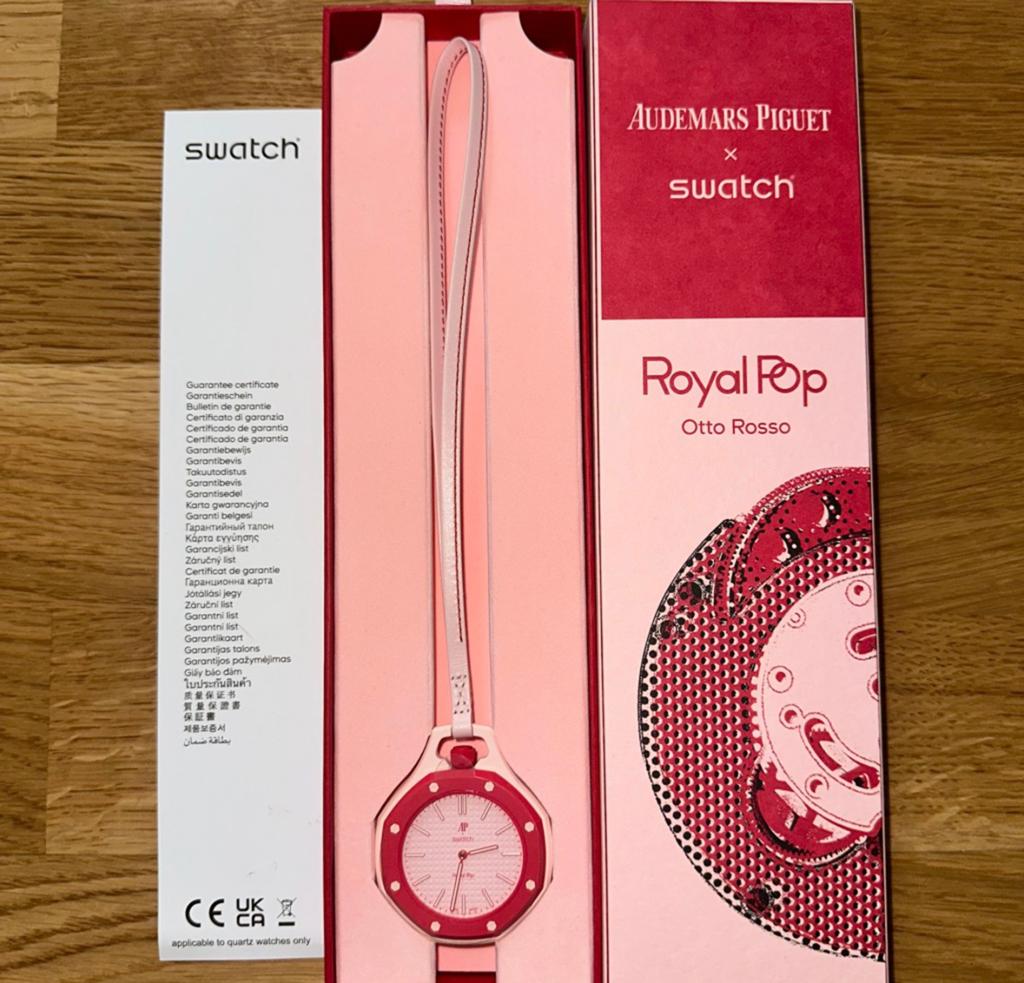 Audemars Piguet x Swatch Royal Pop Otto Rosso, Handtassen en Accessoires, Uiterlijk | Gezichtsverzorging, Zo goed als nieuw, Ophalen of Verzenden