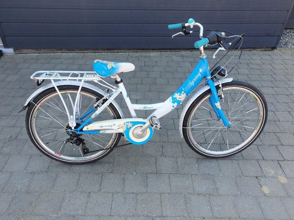Meisjesfiets, Ophalen, Gebruikt, Velgrem, 24 inch