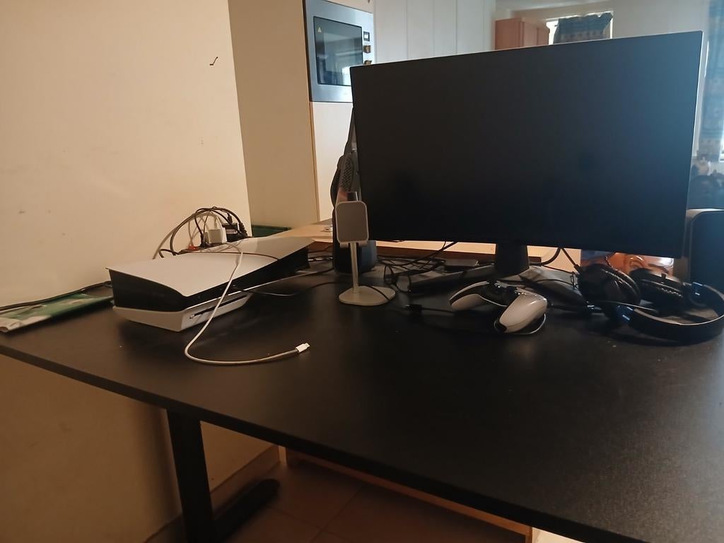 Playstation 5 met bureau en monitor msi curve en gamingstoel, Enlèvement ou Envoi