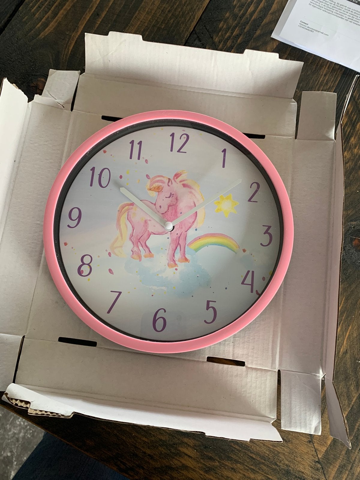 Wandklok voor in meisjeskamer, Rose, Enlèvement, Neuf, Pendule ou Horloge