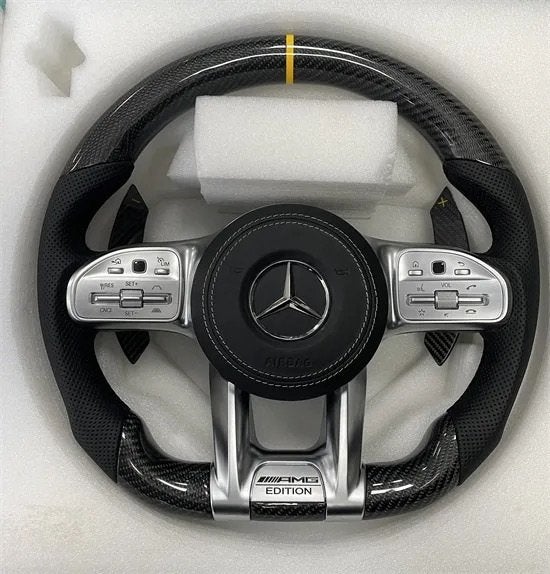 Mercedes geel carbon stuur compleet upgrade, Ophalen of Verzenden, Nieuw, Mercedes-Benz