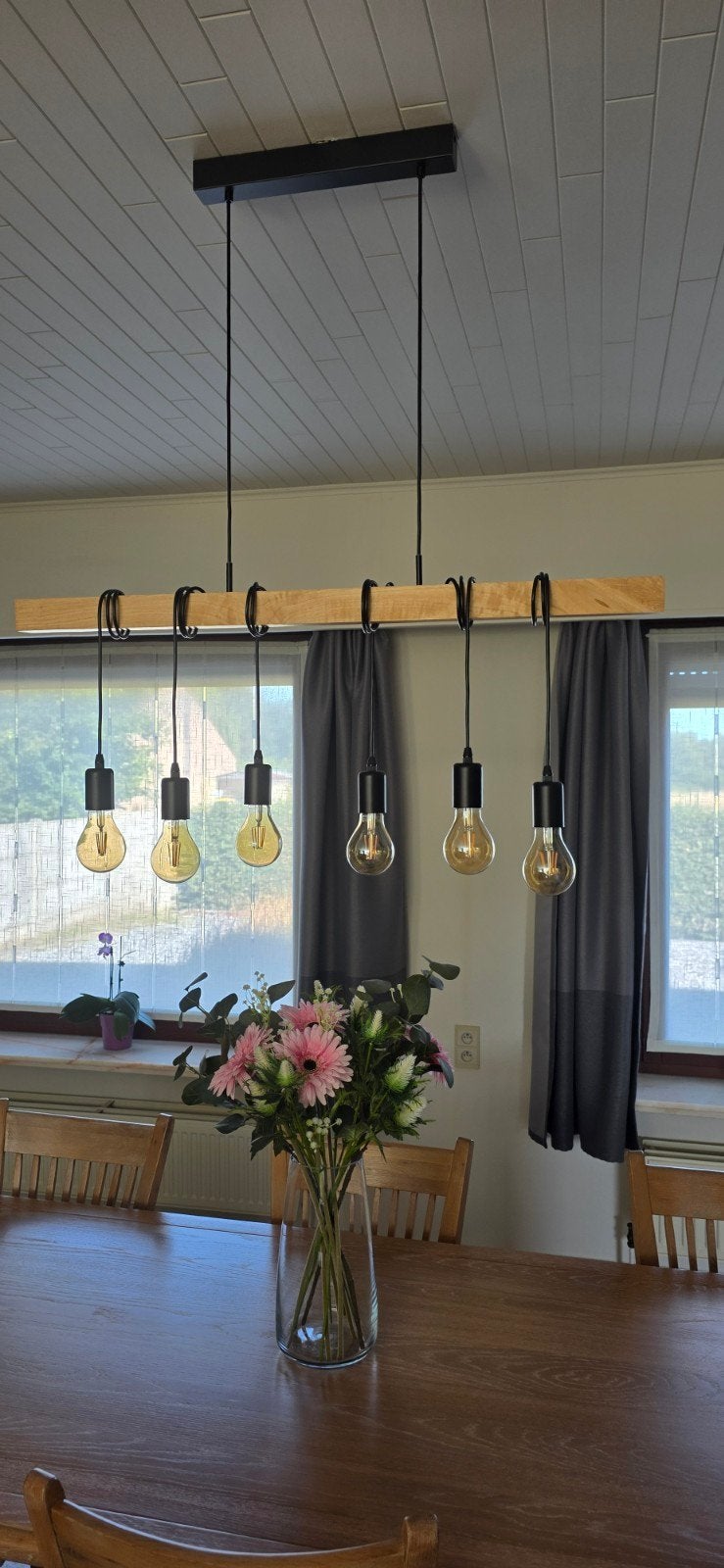 volledige eetkamer met verlichting, Enlèvement, Utilisé, Bois