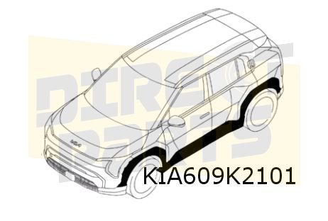 Kia EV3 dropellijst Links ORIGINEEL! 87751EV000BKL, Neuf, Kia, -, -