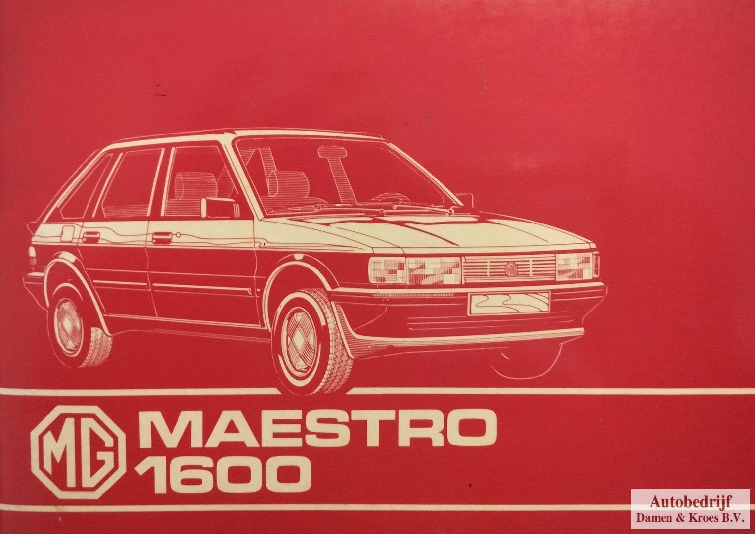 Handboek MG Maestro 1600 SMD8642, Enlèvement ou Envoi