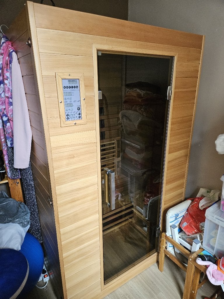 Infrarood sauna, Sports & Fitness, Sauna, Enlèvement, Utilisé, Infrarouge, Sauna complet