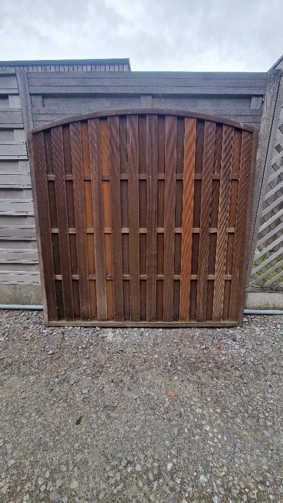 Hardhouten Tuinscherm Toog 180x180, Tuin en Terras, Palen, Balken en Planken, Ophalen, Overige typen, Nieuw, Hardhout
