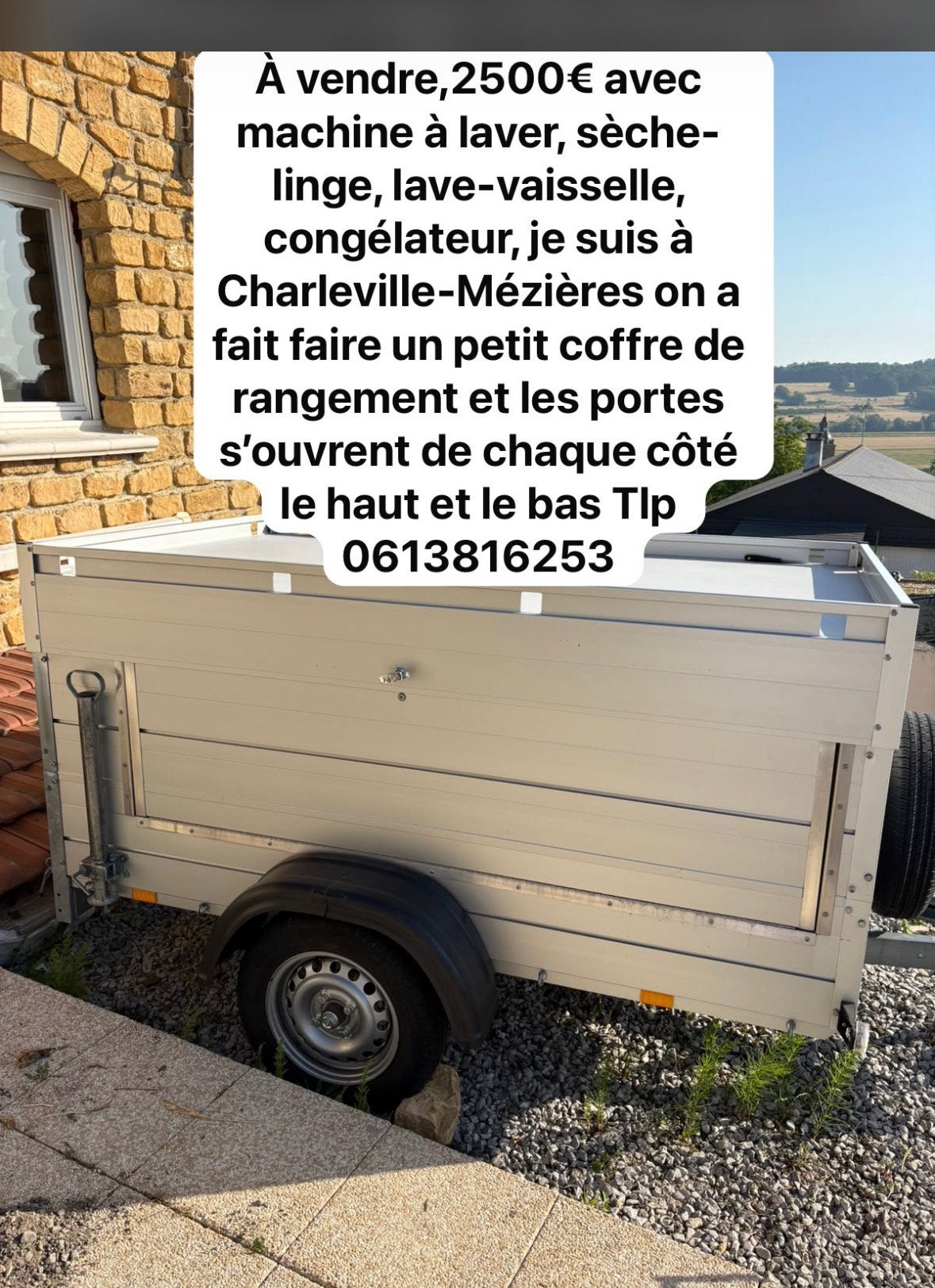 Remorque alu, Autos : Divers, Remorques, Enlèvement ou Envoi, Comme neuf