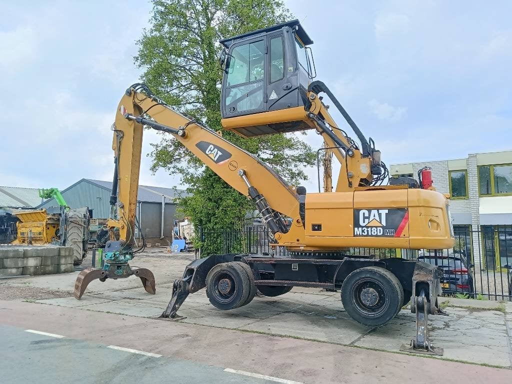 Cat M 318 MH overslagkraan waste handler umslagbagger, Grue
