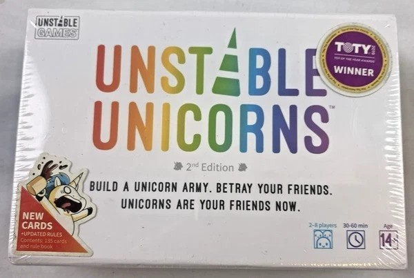 Unstable Unicorns 2e editie Engels kaartspel nieuw spel, Een of twee spelers, Verzenden, Zo goed als nieuw, Asmodee