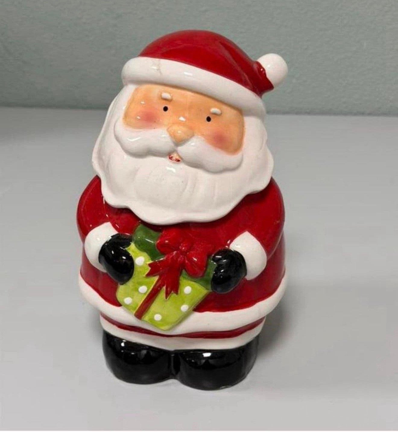 Kerstman Koekjespot Keramiek 25 cm met Deksel kerst Kerstmis, Ophalen of Verzenden, Zo goed als nieuw