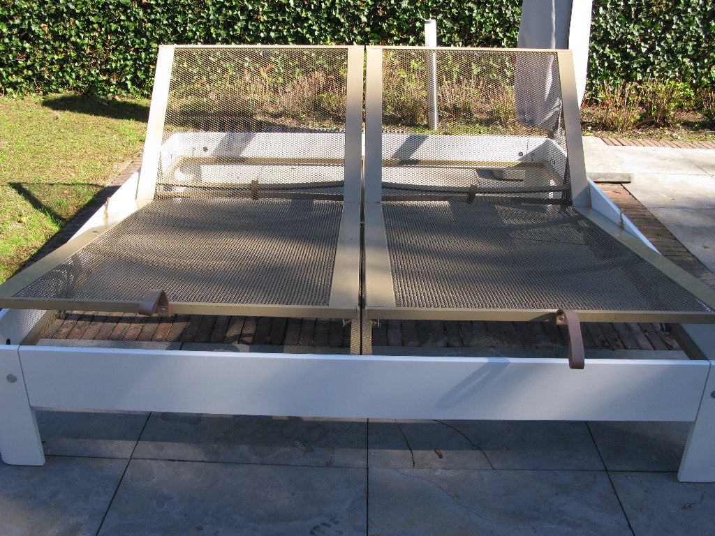2 persoons Auping auronde 180 x 200, Ophalen, Gebruikt, Wit, Tweepersoons
