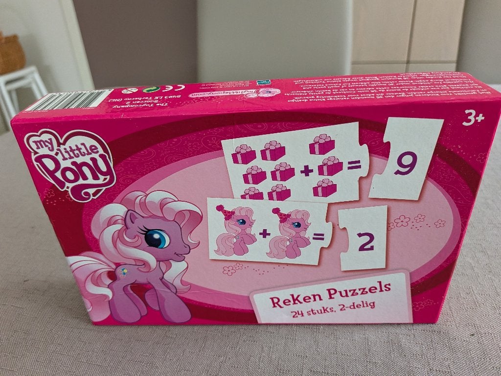 My Little Pony (MATH) rekenpuzzels, Ophalen, 10 tot 50 stukjes, Gebruikt, 2 tot 4 jaar