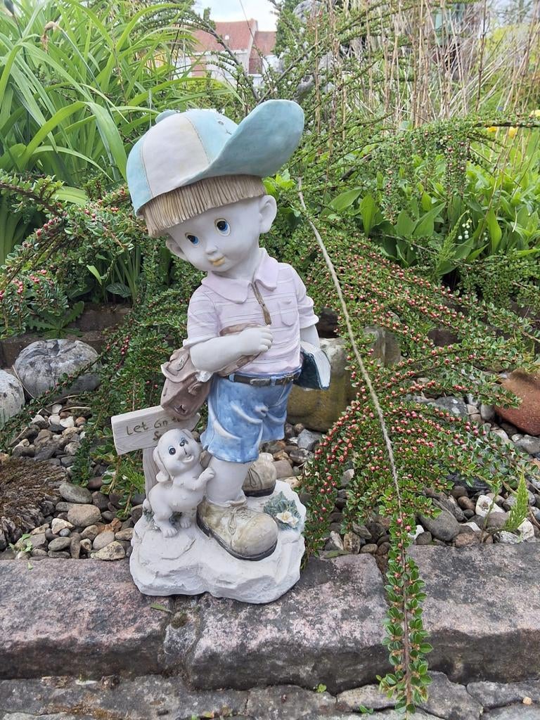 Tuinbeeld in polyester, proza staat 50 cm hoog, Ophalen of Verzenden