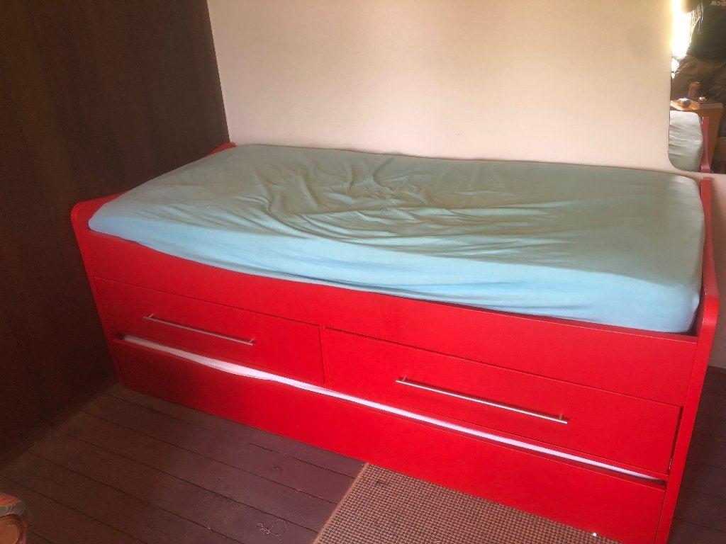 Eenpersoonsbed, Rouge, 90 cm, Une personne, Enlèvement