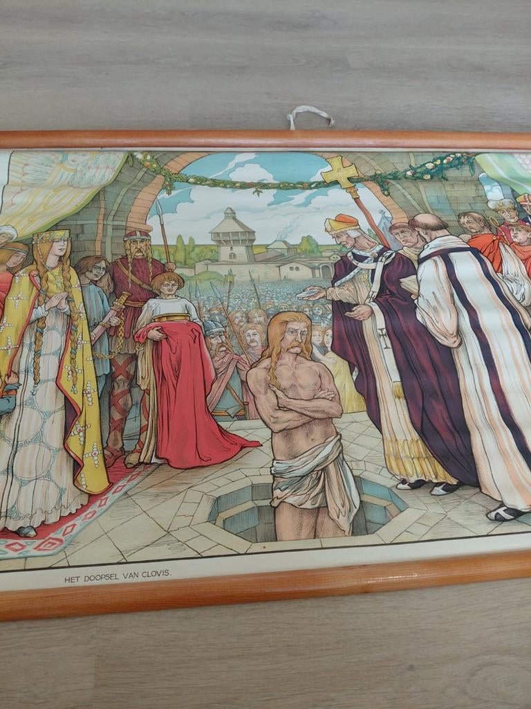 Schoolplaat Het doopsel van Clovis, Enlèvement