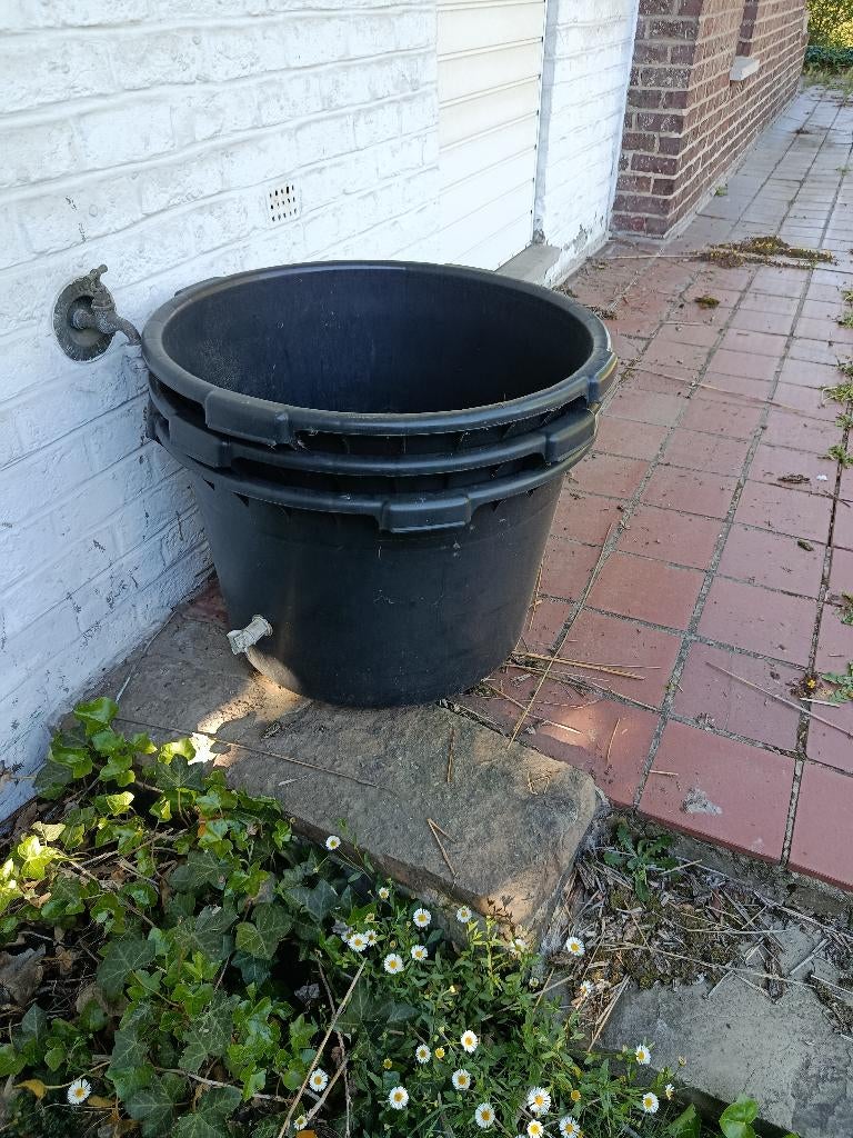 pots à semis -à plantes -fleurs:horti urbaine,terras 150 ex, Enlèvement ou Envoi, Moins de 25 cm, Rond, Synthétique