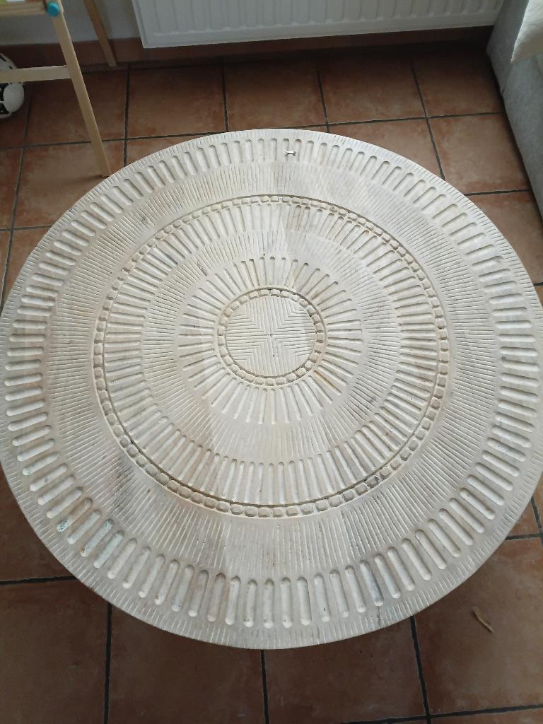 Salontafel, Ophalen, Gebruikt, 100 tot 150 cm, Rond