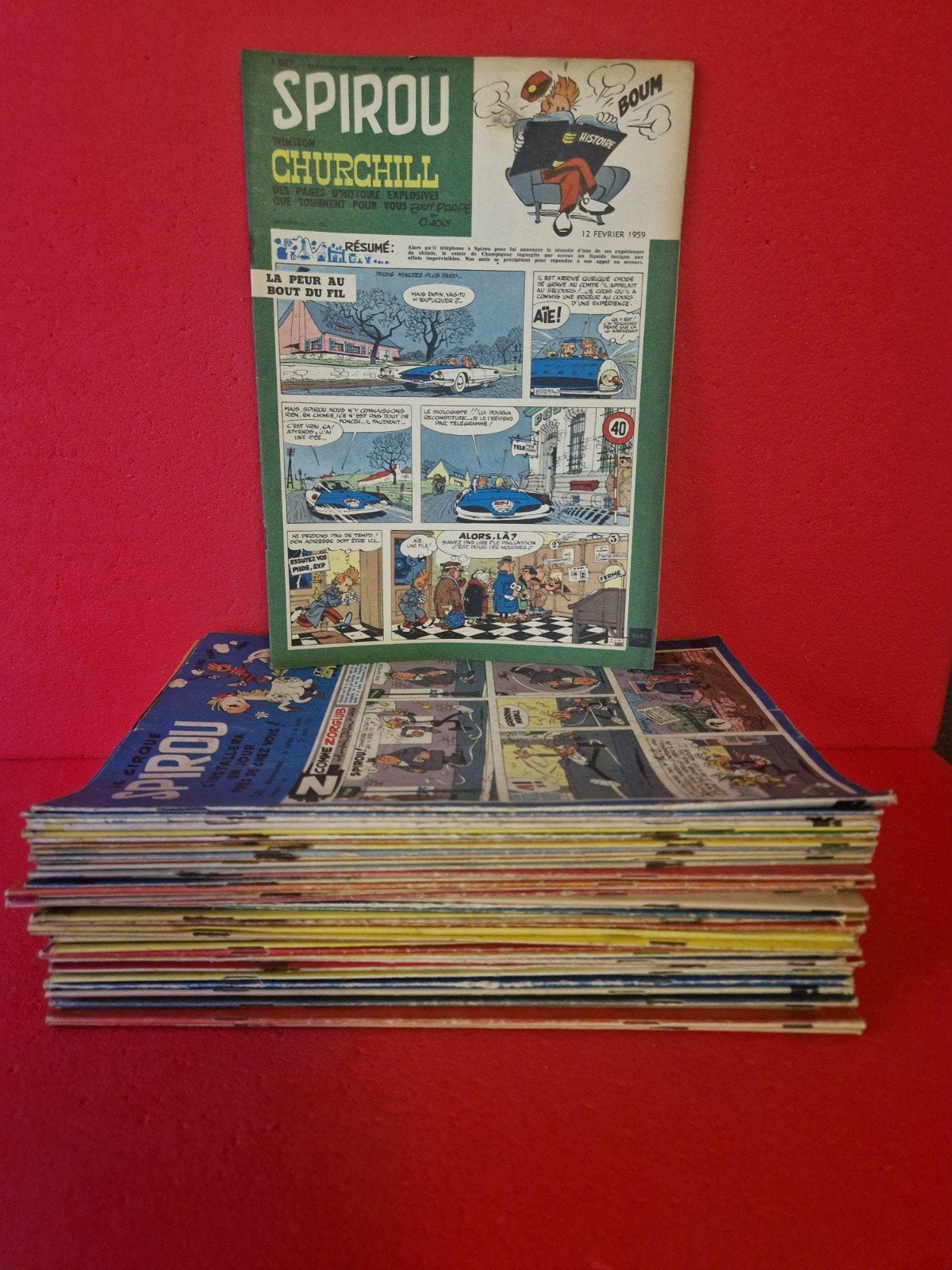 lot de 45 magazines, le journal de spirou, 1959, Livres, Enlèvement ou Envoi