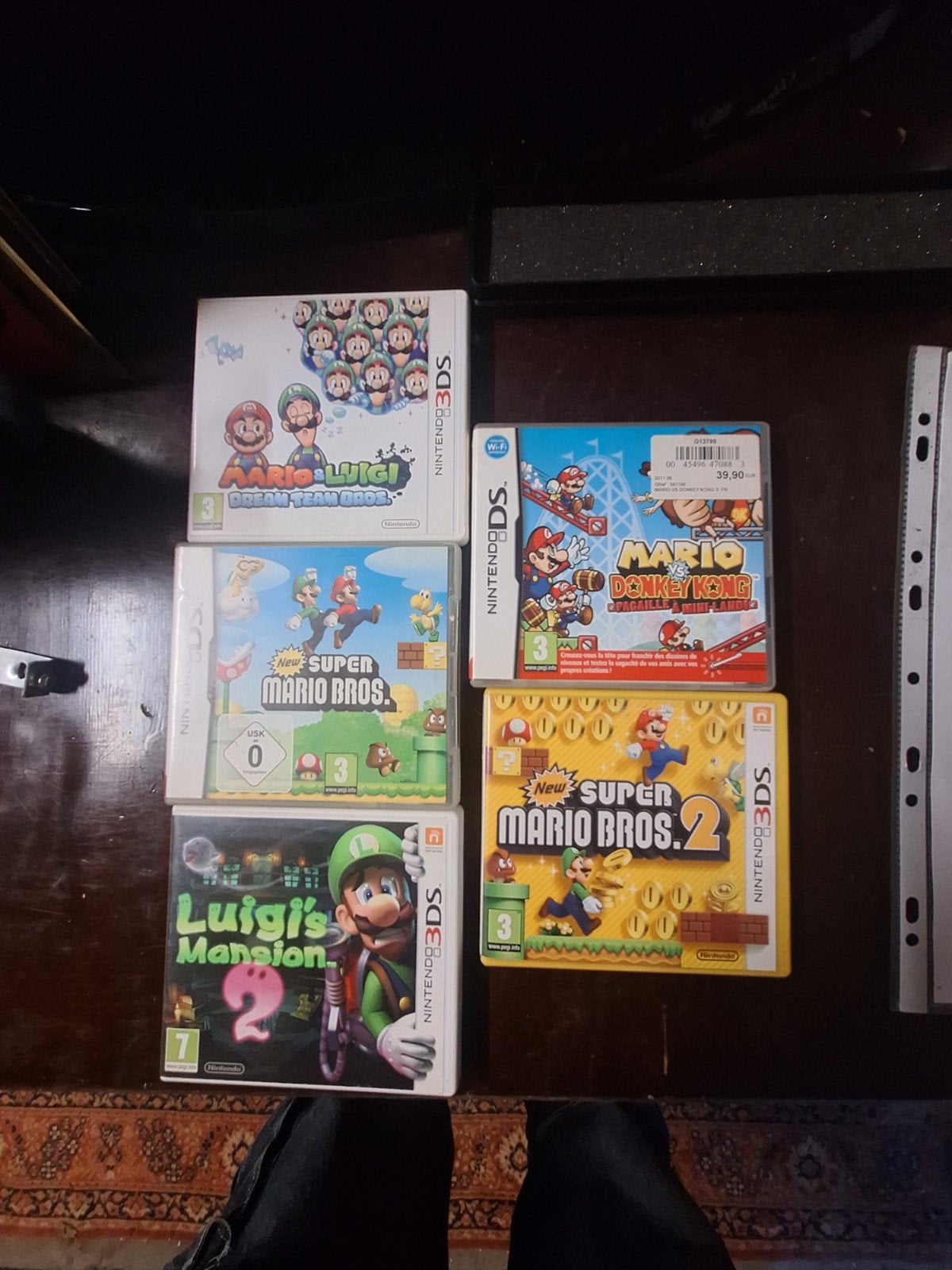 lot 5 jeux mario luigi donner  Kong  ds et 3 ds, Enlèvement ou Envoi