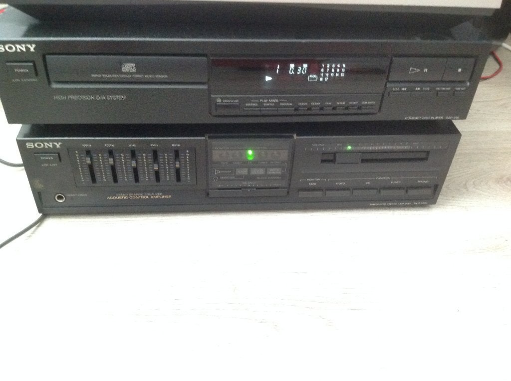 Sets=Sony TA-AX220 +Sony CDP-292, TV, Hi-fi & Vidéo, Chaîne Hi-fi, Lecteur CD, Enlèvement ou Envoi, Comme neuf, Composants en vrac